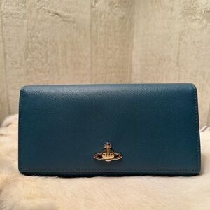 Vivienne Westwood Teal Long Wallet